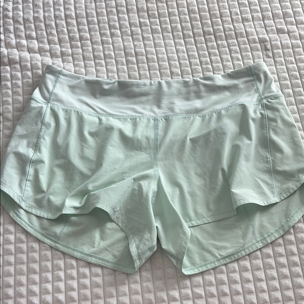 Light Green Lululemon Athletic Shorts